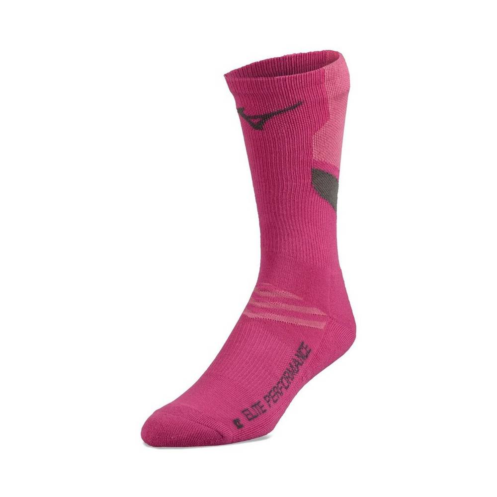 Panske Volejbalove Ponozky Mizuno RUNBIRD® Crew Ruzove Vypredaj FXCG63579